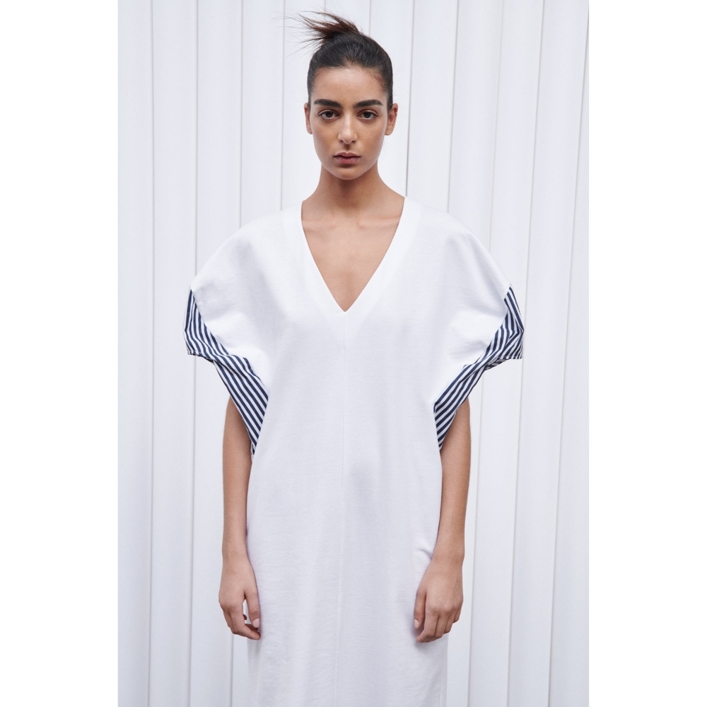 Zara puff sleeve maxi dress